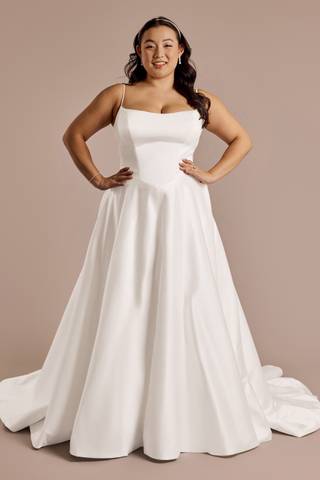Picture of Spaghetti Strap Square Neck Ball Gown