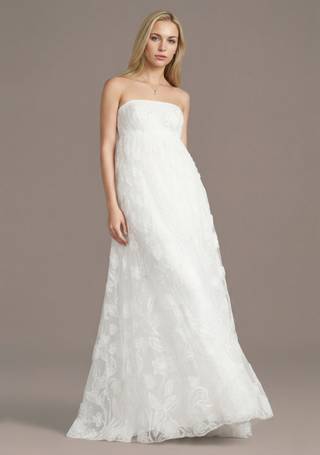 View DB Studio Beaded Soutache Strapless Tent Dress in all available color and sizes Picture of Beaded Soutache Strapless Tent Dress