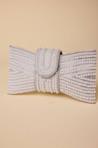 Picture of Pearl Bow Structured Clutch