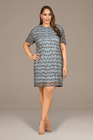 mob dresses short Glitter-Embellished Sleeves Long Mother Of The Bride Dress Mikado fabrication Ladies Dresses Casual Short Blue