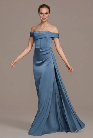 light blue mother of the bride dress Wedtrend Women Chiffon Sky Long Sleeves Wedding Guest Dress with Sequins, Sky Blue / US12 Perfect for any wedding Mother Of The Bride Dresses