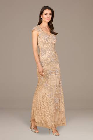 Picture of Beaded Cap Sleeve Gown