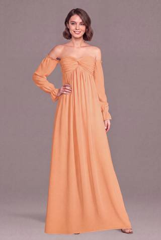 Picture of Chiffon Empire Waist Dress with Removable Sleeves