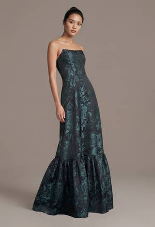 Picture of Sculpted Brocade Tiered A-Line Dress