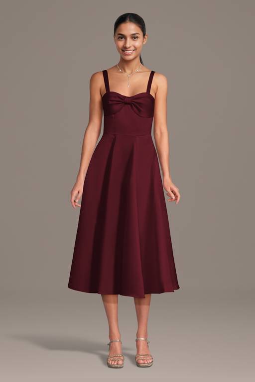 bow tie strap midi dress Garden Bow Tie Strap Midi Dress GREEN / SMALL