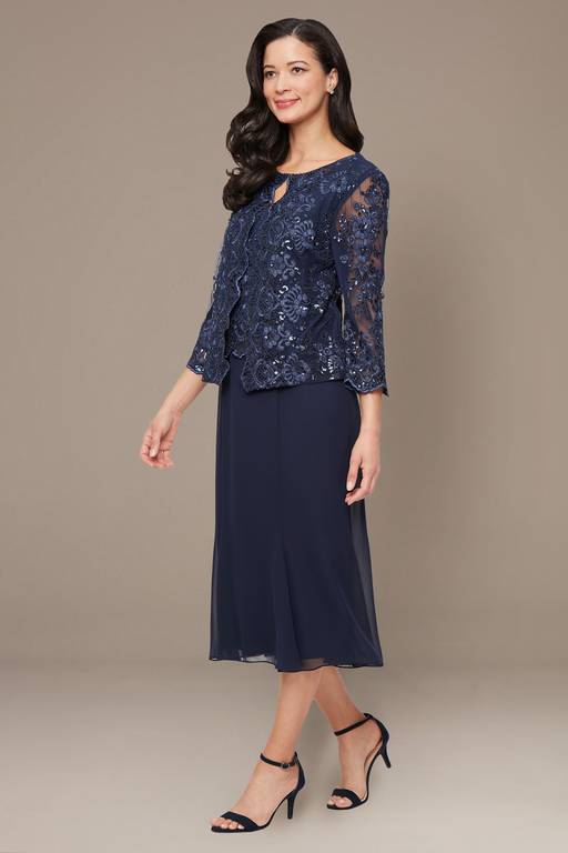 midi dress with jacket for wedding ANKOLA Womens 2 Piece Set Bohemian Floral Print Midi Dress with Jacket Cardigan Wedding Guest Floral Print Midi Dresses, Women's, Size: Small, Blue