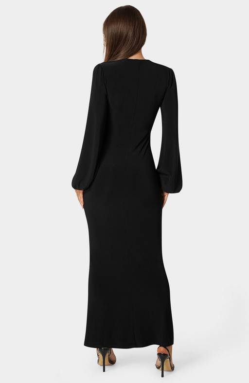 1.state tie neck long sleeve tiered maxi dress 1.STATE Tie Neck Tiered Maxi Dress