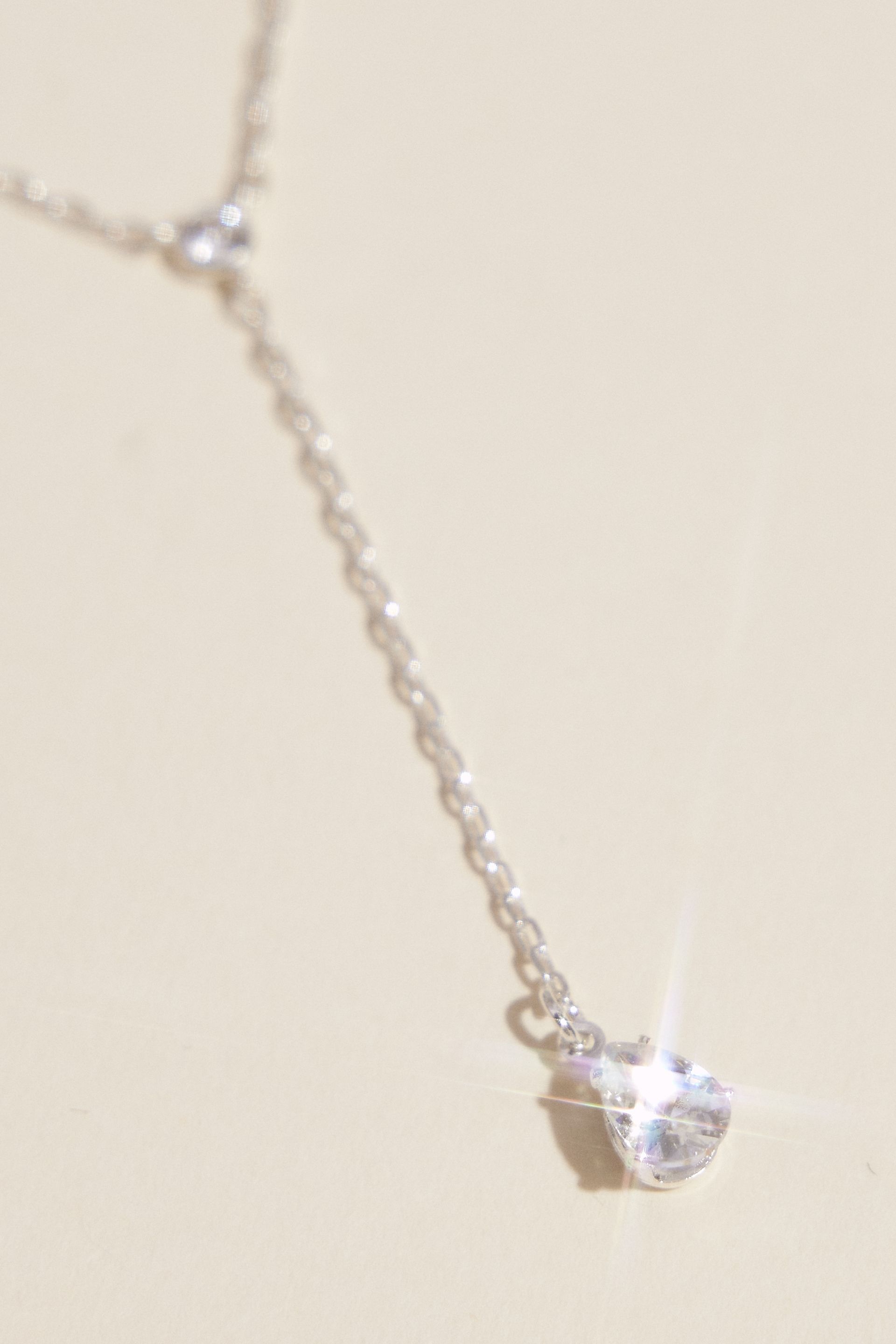 Cubic Zirconia Y-Drop Necklace | David's Bridal