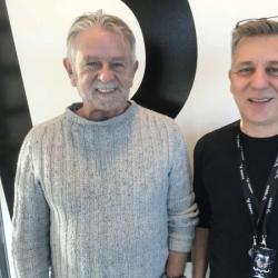 låtens forfattere Rolf Helge Tveit og Eivind Jul foto Egil Houeland/Radio 102