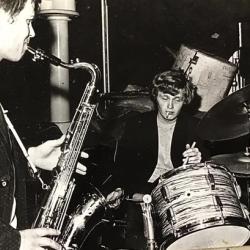 Nurk Twins på båten « Lysefjord» rundt 1968. Knut Køningsberg og Frode Gjerstad er med på sax her. foto tilhører Gunnar Engen