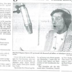 "Med Karl Magnus inn i allsangen" fra Haugesunds avis 01. 12.95