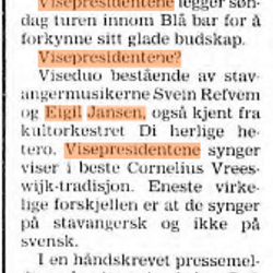 klipp fra Stavanger Aftenblad