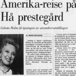 Celeste Holm klipp fra Stavanger Aftenblad