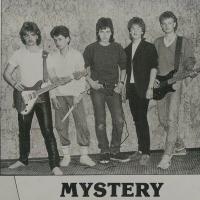 Mystery Festlige karer fra 1986. Fra høyre: Bjørnar Stangeland, Jan Zahl, Geir Jone Jess , Arne Bekkehein og Per Inge Ree