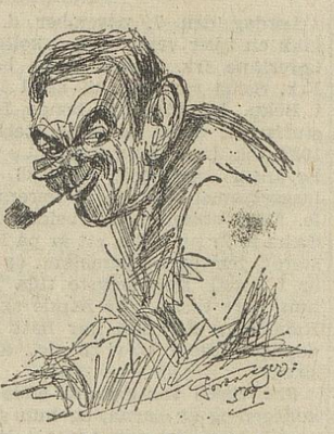 Samuel Næsheim, tegnet av Jordanger, hentet fra Rogalands Avis