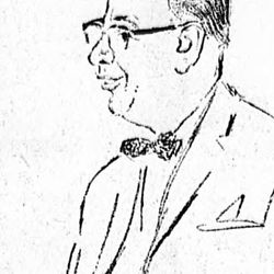 Tegning av Einar Larssen i Stavanger Aftenblad