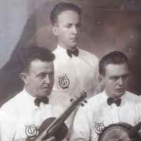 Tjommigutta foto tilhører Terje Skår Fra venstre Karsten Bøe, Fridjof Monsen, William Larsen og Trygve Skår