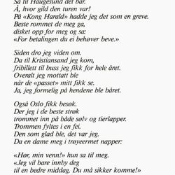 klipp av sangen hentet fra Stavangers rariteter-forfatter Godtfred Borghammer