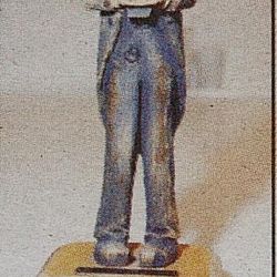 Johan Statuetten Jostein Hetland fikk for sin tjeneste innen Stavangers jazzmiljø foto Rogalands Avis/Helle Aasand