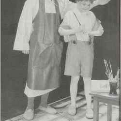 André Hageseter som Gepetto Kjersti Tveterås som Pinocchio foto Rogaland Teater/Kjetil Alsvik