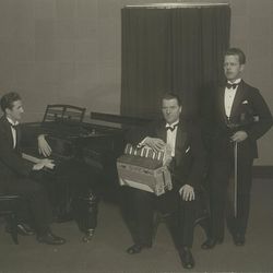 Nils Linds Trio. Stavanger Kringkasting ca. 1930. Edvard Simonsen, Nils Lind og Einar Salomonsen