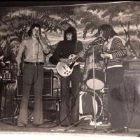 MONTEZUMA fra Haugesund 1973. F.v.:Roald M. Holmstrøm, Asbjørn Aasen, Fred Fredriksen, Kåre Frøystad (tr) og Kjell Arne Ekornsæter.