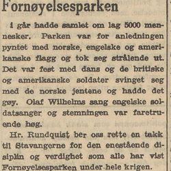klipp fra 1ste Mai, lørdag 12. mai 1945