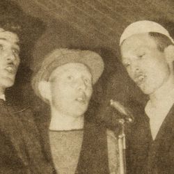 Karl Magnus Sjøen , Sverre Jensen og Oddvar Andreassen (originalbesetning Tre Busserulls) foto: Kjell Mangor Flotve