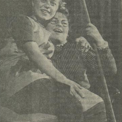 Åshild Helgevold sammen med Sally Nilsson i Pippi Langstrømpe foto Rogalands Avis