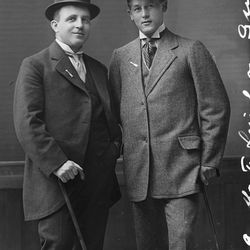 T. Lund og T. Grubbe. ca 1912 Fotograf Rude, Ernest tilhører Oslo Museum