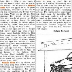 klipp fra Stavanger Aftenblad