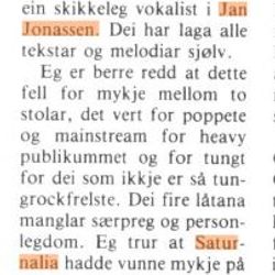 Klipp fra Jærbladet  20. 9. 1993