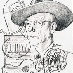 Franz Dørr slik Stavanger aftenblads tegner Henry Imsland så ham i 1946