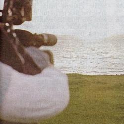 Ole Alexander Mæland under innspilling av musikkvideo foto Erik Holsvik/Rogalands Avis