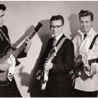 The Strangers anno 1957, Hans Jørgen Høinæs (t.v.),Geir Hjørnevik og Egil Solberg. Foto: Per Arne Enge