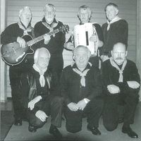 Graatassene før opptredenen i Sandnes kulturhus undre mimrekonserten 2002 .Foran fra venstre Per Nygård, Tor Marton Sviland og Olav Hetland. Bak f.v.: Bjørn Elvik, Sigvald Sjursen, Gunvald Solberg og Karsten Aanestad. Foto: Finn M. Fuglestad