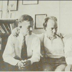 John Solheim sammen med bokameratene Edvin Eikenes, Niels Tjemsland og Einar Eriksen foto privat