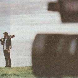 Ole Alexander Mæland under innspilling av musikkvideo foto Erik Holsvik/Rogalands Avis