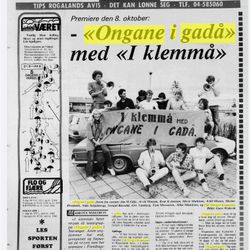 forside  Rogalands Avis , 20.09.1983