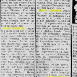 klipp fra Dalane Tidene