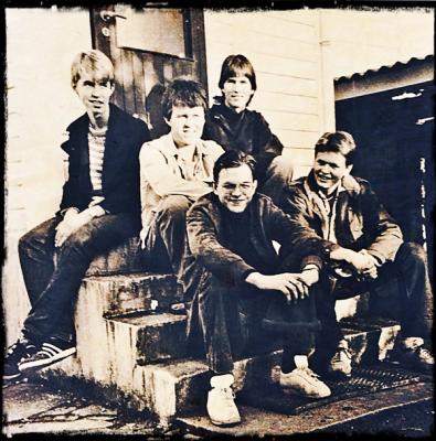 Fra v.ø. Even, Frode, Rudy. Fra v.n. Helgar Bjørn Ole