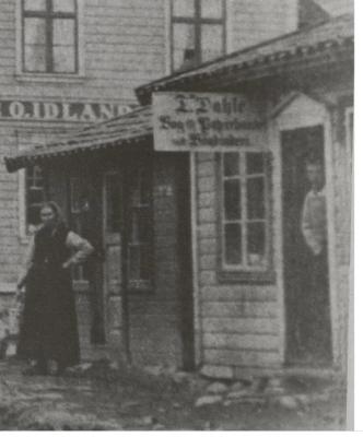 Dahles forretning da den fremdeles lå i Sandnes