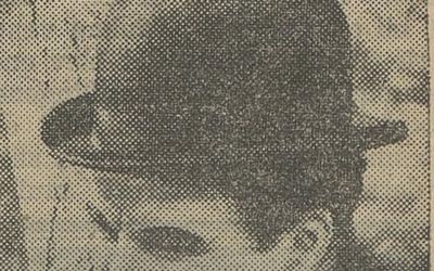 Carl Sømme som Chaplin i 1936 foto: 1ste Mai