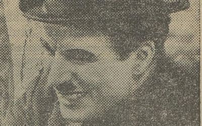 Carl Sømme som Chaplin i 1936 foto: 1ste Mai