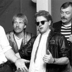 1987. Den siste besetningen. Nye folk er vokalisten Eivind Bilstad (v.) og bassisten Arild Wetaas (h.). (Foto: Hans Petter Jacobsen).