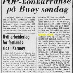 Klipp fra Rogalands avis 3 . 11 1970