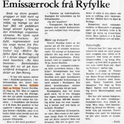 klipp fra Stavanger Aftenblad