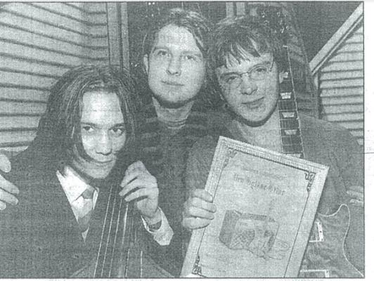 Tre medlemmer fra Odeon 4 , Julius Lind , Gunnar Toft , Ole Øvstedal foto: Kjell Strand / Haugesunds Avis