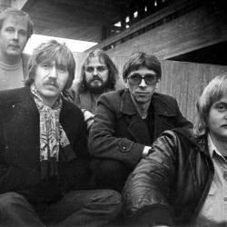 Bandet i april 1981. Fra v: Klepp, Høyland, Salomonsen, Vervik