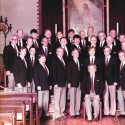 Mandskoret ved 70 års jubileet, i Vår Frelsers kirke